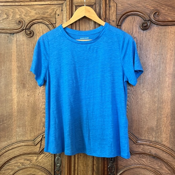 Eileen Fisher Calypso Crew Neck Organic Linen T-Shirt - Picture 4 of 16